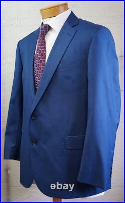 Brooks Brothers 1818 Regent fit 46R /40W Blue Italian wool suit