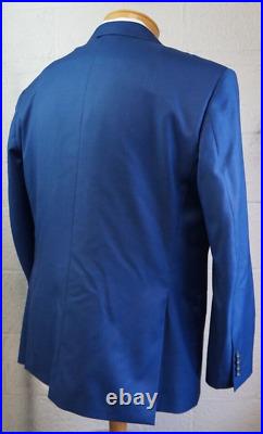 Brooks Brothers 1818 Regent fit 46R /40W Blue Italian wool suit