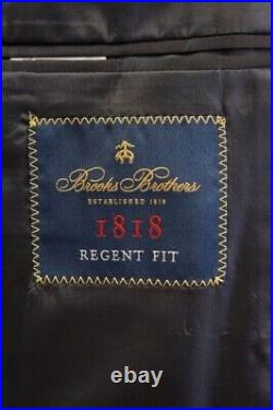 Brooks Brothers 1818 Regent fit 46R /40W Blue Italian wool suit