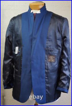 Brooks Brothers 1818 Regent fit 46R /40W Blue Italian wool suit