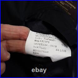 Brooks Brothers 44 L Navy Blue Italian Wool Gold Button Blazer Sport Coat 376