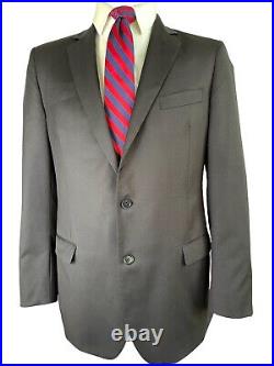 Brooks Brothers Fitzgerald, Recent Solid Dark Blue Italian Wool Suit, Size 43l