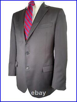 Brooks Brothers Fitzgerald, Recent Solid Dark Blue Italian Wool Suit, Size 43l