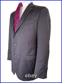 Brooks Brothers Fitzgerald, Recent Solid Dark Blue Italian Wool Suit, Size 43l