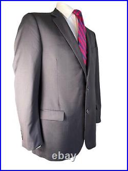 Brooks Brothers Fitzgerald, Recent Solid Dark Blue Italian Wool Suit, Size 43l