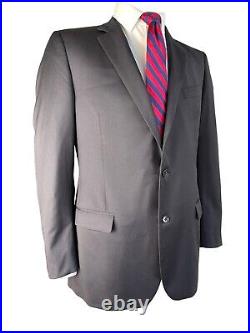 Brooks Brothers Fitzgerald, Recent Solid Dark Blue Italian Wool Suit, Size 43l