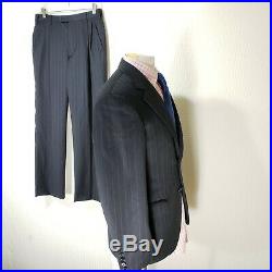 Brooks Brothers Italy 36 Short Two Piece Navy Striped 2 Piece Suit Pants 30/29