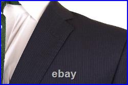 Brooks Brothers Red Fleece Blue Italian Wool Striped 2pc Suit Jacket Pant 42 L