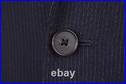 Brooks Brothers Red Fleece Blue Italian Wool Striped 2pc Suit Jacket Pant 42 L
