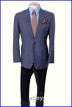 Brooks Brothers Reda Special Edition Sport Coat Mens 44L Blue Italian Windowpane