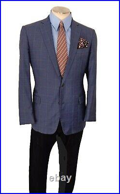 Brooks Brothers Reda Special Edition Sport Coat Mens 44L Blue Italian Windowpane