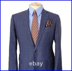 Brooks Brothers Reda Special Edition Sport Coat Mens 44L Blue Italian Windowpane