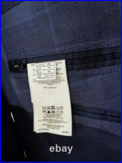 Brooks Brothers Reda Special Edition Sport Coat Mens 44L Blue Italian Windowpane