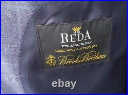 Brooks Brothers Reda Special Edition Sport Coat Mens 44L Blue Italian Windowpane