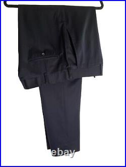 Brooks Brothers Regent, Recent Solid Dark Blue Italian Wool Suit, Size 42/36
