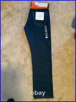 CALVIN KLEIN Men's Ukelely Patch Jeans Italian Denim 34 X 32 $198 NWT