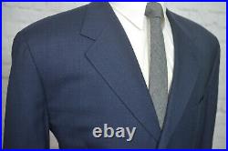 CANALI Mens Blue ITALIAN Wool 3 Button Pleated 2 Pc Suit 46L Jacket 36/33 Pant