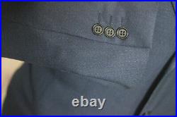 CANALI Mens Blue ITALIAN Wool 3 Button Pleated 2 Pc Suit 46L Jacket 36/33 Pant