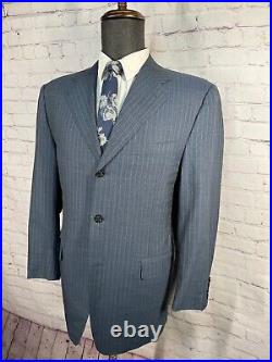 CANALI Mens Blue ITALIAN Wool Pinstripe Suit Sport Coat Blazer Jacket 36S