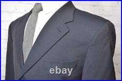 CANALI Mens Navy Blue ITALIAN-MADE Wool Pleated 2 Pc Suit 44L Jacket 37x31 Pant