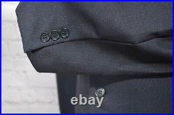 CANALI Mens Navy Blue ITALIAN-MADE Wool Pleated 2 Pc Suit 44L Jacket 37x31 Pant