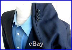 CANALI Mens Navy Wool Italian Deconstructed Two-Button Two-Piece Suit 40L 33x30