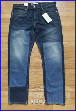 CK CALVIN KLEIN Mens 38 x 32 Jeans Slim Patch $148 NWT Premium Italian Denim