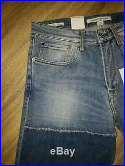 Calvin Klein Athletic Taper Italian Denim Patch Jeans Men's Size W31xL32 NWT