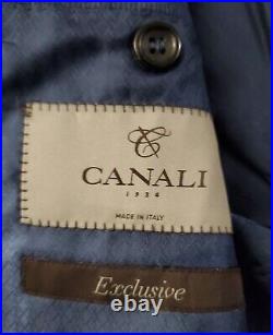 Canali 1934 Exclusive Men's Wool Blue Italian Blazer Jacket Sport Coat Size 48R