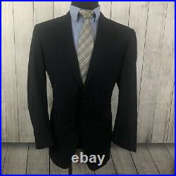 Canali 42R W34 x L30 Navy Blue Pinstriped Wool Italian Made 2-Piece Suit