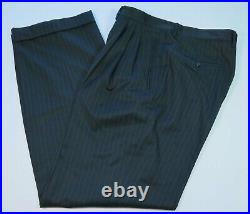 Canali Bertini Pure Wool Dark Blue Striped Two Piece Italian Men Suit 34x29 43 R