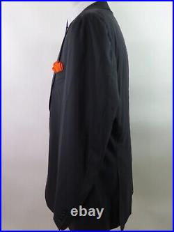 Canali Mens Super 140s Wool Midnight Blue Italian Blazer Jacket Sport Coat 46 R
