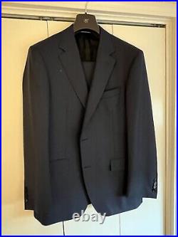 Canali Navy Blue Italian 2 PC Suit Pant Set 52R (US 42R) Wool Blend Brand New