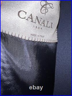 Canali Navy Blue Italian 2 PC Suit Pant Set 52R (US 42R) Wool Blend Brand New