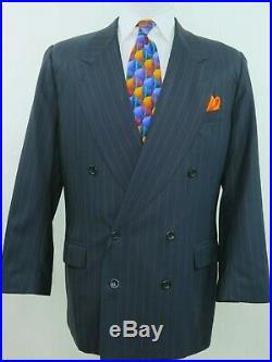 Canali Proposta Pure Wool Blue Striped Two Piece Italian Men Suit 34x28 40/42 R