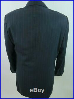 Canali Proposta Pure Wool Blue Striped Two Piece Italian Men Suit 34x28 40/42 R