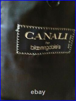 Canali made in Italy wool cashmere blend canvassed three piece suit 38 R