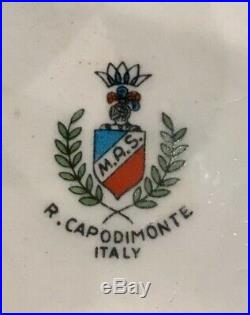 Capodimonte, Italian Elegant Blue and Gold Demitasse (M. A. S) Service, 15 pieces