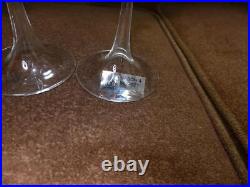 Carlo Moretti Murano Handcrafted Wine Glass Set of 6 Blue Italian Venetian