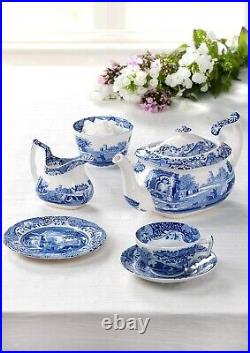 Casual Dining with Blue Italian 10.5 Plates Set of 4, Oven & Microwave Safe