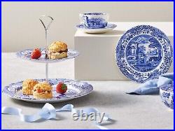 Casual Dining with Blue Italian 10.5 Plates Set of 4, Oven & Microwave Safe