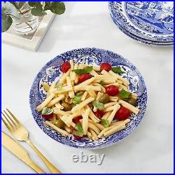 Charming Blue Italian 9-Inch Serving Bowls Set of 4, Ideal for All Occasions