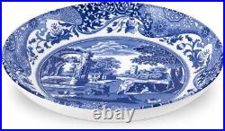 Charming Blue Italian 9-Inch Serving Bowls Set of 4, Ideal for All Occasions