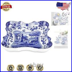 Charming Blue Italian Devonia Serving Tray 7.5 Inches for Appetizers & Snacks