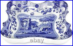 Charming Blue Italian Devonia Serving Tray 7.5 Inches for Appetizers & Snacks