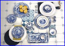 Charming Blue Italian Dinner Plates Set of 4, 10.5 Inch for Elegant Occasions