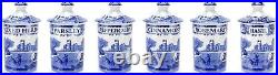 Charming Blue Italian Spice Containers 6 Piece Set Microwaveable & Stylish