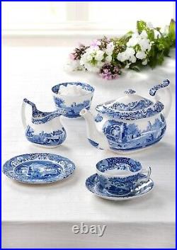 Charming Blue Italian Spice Containers 6 Piece Set Microwaveable & Stylish