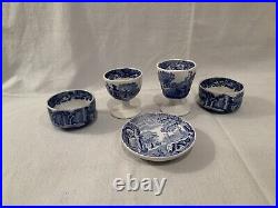 Copeland Spode Italian 5 Small Pieces 2 Eggcups, 2 Small Salt Dishes, Coaster