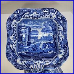 Copeland Spode Square Covered Vegetable Tureen Blue Italian (Old Backstamp)